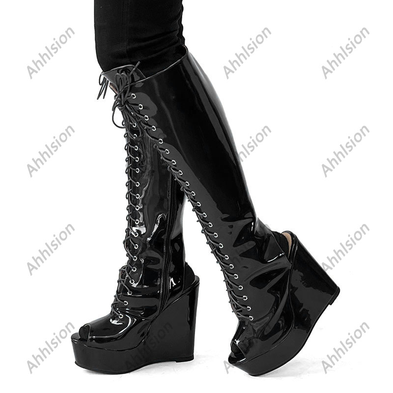 Ahhlsion Women Spring Knee Boo - Zip Up Boots Short recension och pris