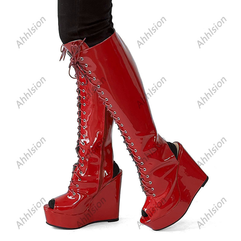 Ahhlsion Women Spring Knee Boo - Zip Up Boots Short recension och pris