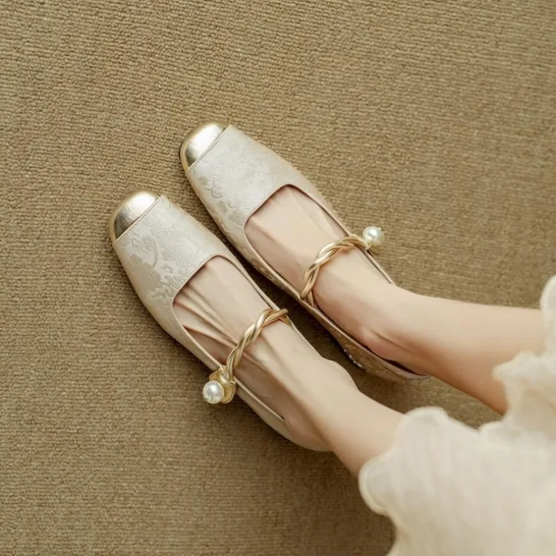 Block Heel Woman Pumps Square  - Women Shoes Japanese Brand recension och pris